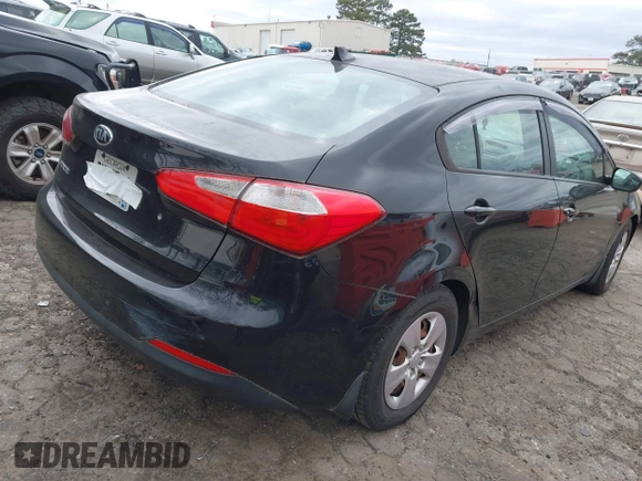 2015 Kia Forte LX with VIN KNAFK4A67F5307026, listed as a IAAI auction lot 41845331 with 163,865 mi miles. Bid and sale history available at carsss.com. Image 4.