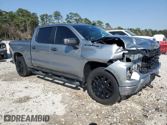 2024 Chevrolet Silverado 1500 Custom with VIN 1GCPABEK0RZ160714, listed as a Copart auction lot 47408245 with 40,259 mi miles and Salvage Title. Bid and sale history available at DreamBid. Image 4.