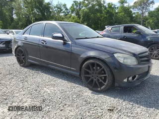 2009 Mercedes-Benz C 300 Sport with VIN WDDGF81X59F265844, listed as a Copart auction lot 53317415 with 209,533 mi miles and Salvage title. Bid and sale history available at DreamBid. Image 4.