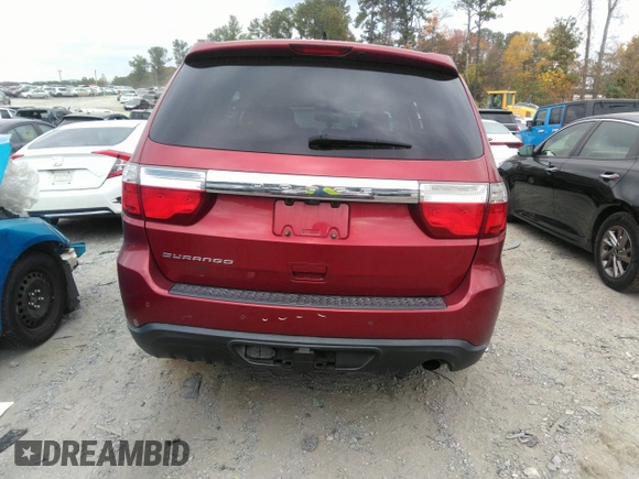 2013 Dodge Durango SXT with VIN 1C4RDHAG0DC694859, listed as a IAAI auction lot 40809655 with 190,130 mi miles and . Bid and sale history available at DreamBid. Image 16.