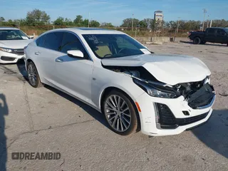 2024 Cadillac CT5 Premium Luxury with VIN 1G6DN5RK4R0130576, listed as a IAAI auction lot 41475020 with 2,201 mi miles and . Bid and sale history available at DreamBid. Image 1.