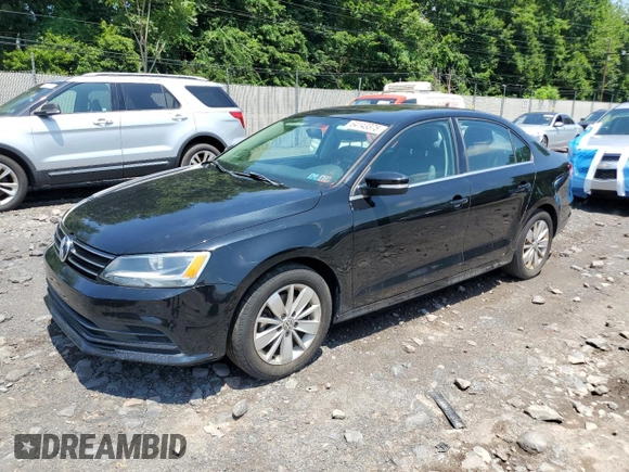 2015 Volkswagen Jetta SE with VIN 3VWD17AJ4FM329172, listed as a Copart auction lot 64143375 with 102,634 mi miles and Clean title. Bid and sale history available at DreamBid. Image 1.