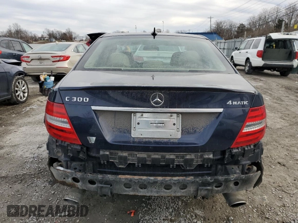2013 Mercedes-Benz C 300 Sport with VIN WDDGF8AB4DR265099, listed as a Copart auction lot 45121485 with 121,111 mi miles and Salvage Title. Bid and sale history available at DreamBid. Image 6.