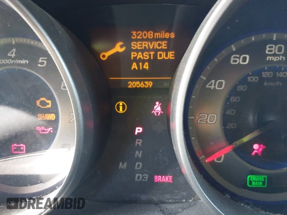 2007 Acura MDX with VIN 2HNYD28247H500333, listed as a IAAI auction lot 41891767 with 205,639 mi miles. Bid and sale history available at carsss.com. Image 7.