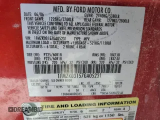 2007 Ford Freestyle Limited with VIN 1FMZK03157GA05231, listed as a Copart auction lot 41742015 with 182,377 mi miles and Clean Title. Bid and sale history available at carsss.com. Image 13.
