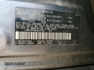 2019 Toyota RAV4 LE with VIN JTMH1RFV4KD019458, listed as a Copart auction lot 54262545 with 98,433 mi miles and Salvage Title. Bid and sale history available at carsss.com. Image 13.