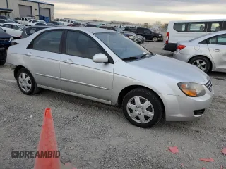 2009 Kia Spectra EX with VIN KNAFE221195626490, listed as a Copart auction lot 80804683 with 81,126 mi miles and Clean Title. Bid and sale history available at carsss.com. Image 4.