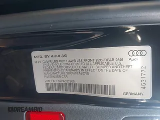2023 Audi A5 Sportback S line Premium Plus with VIN WAUFACF52PA022806, listed as a IAAI auction lot 41126860 with 33,044 mi miles. Bid and sale history available at carsss.com. Image 9.