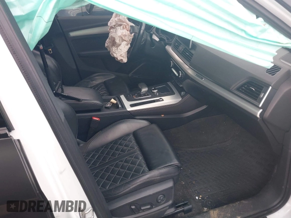 2018 Audi SQ5 Premium Plus with VIN WA1A4AFY8J2018273, listed as a IAAI auction lot 41880755 with 107,317 mi miles and . Bid and sale history available at DreamBid. Image 5.