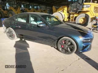 2022 Genesis G70 3.3T with VIN KMTG54TE0NU096602, listed as a Copart auction lot 82014334 with 17,127 mi miles and Salvage Title. Bid and sale history available at carsss.com. Image 4.
