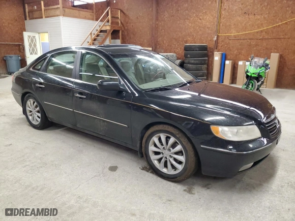 2006 Hyundai Azera SE with VIN KMHFC46F56A130424, listed as a Copart auction lot 53568095 with 183,797 mi miles and Salvage Title. Bid and sale history available at carsss.com. Image 4.