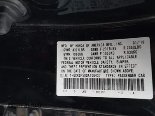 2016 Honda Accord Sport с VIN 1HGCR2F59GA106437, выставлен на аукционе IAAI как лот 41954884 с пробегом 128 895 миль миль и . История ставок и продаж доступна на DreamBid. Изображение 9.
