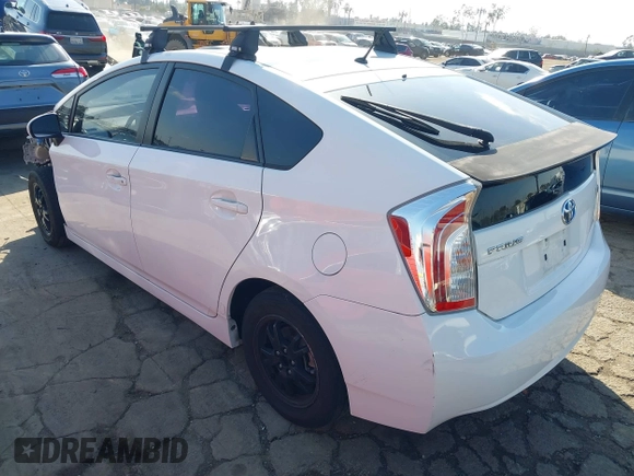 2013 Toyota Prius One with VIN JTDKN3DU9D5636515, listed as a IAAI auction lot 41505799 with 184,600 mi miles. Bid and sale history available at carsss.com. Image 3.