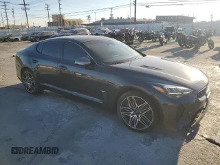 2022 Kia Stinger GT1 with VIN KNAE45LCXN6106633, listed as a Copart auction lot 82235434 with 72,786 mi miles and Salvage Title. Bid and sale history available at DreamBid. Image 4.
