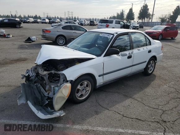 1998 Honda Civic DX with VIN 2HGEJ6624WH528497, listed as a Copart auction lot 83231964 with 132,637 mi miles and Salvage Title. Bid and sale history available at DreamBid. Image 1.