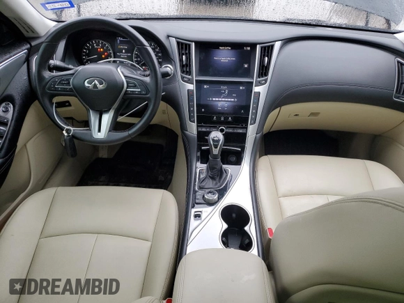 2020 Infiniti Q50 Pure with VIN JN1EV7AP8LM200815, listed as a Copart auction lot 87934935 with 76,493 mi miles and Salvage title. Bid and sale history available at DreamBid. Image 8.