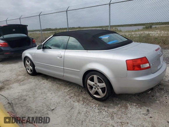 2005 Audi A4 3.0L with VIN WAUDT48H95K007242, listed as a Copart auction lot 76129744 with 0 mi miles and Non Repairable. Bid and sale history available at carsss.com. Image 2.