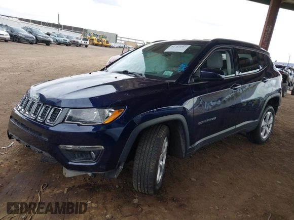 2017 Jeep Compass Latitude with VIN 3C4NJDBB3HT646110, listed as a IAAI auction lot 41789067 with 56,165 mi miles. Bid and sale history available at carsss.com. Image 2.
