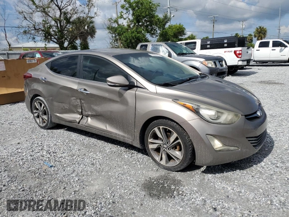 2014 Hyundai Elantra SE with VIN 5NPDH4AE3EH474370, listed as a Copart auction lot 62988025 with 87,653 mi miles and Salvage title. Bid and sale history available at DreamBid. Image 4.