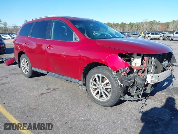 2016 Nissan Pathfinder SV with VIN 5N1AR2MN7GC645633, listed as a IAAI auction lot 41738679 with 229,359 mi miles. Bid and sale history available at carsss.com. Image 1.