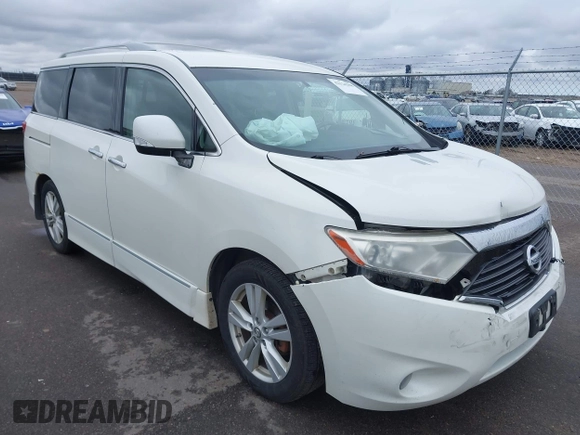 2012 Nissan Quest LE z VIN JN8AE2KP1C9036697, wystawiony jako IAAI lot #42124298 z przebiegiem 238 366 mil mil oraz . Historia ofert i sprzedaży dostępna na DreamBid. Obrazek 1.