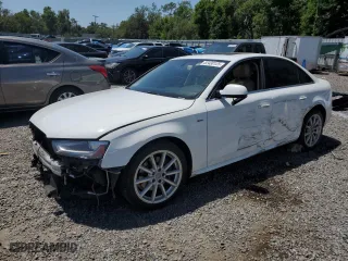 2014 Audi A4 Premium Plus with VIN WAUFFAFLXEN009134, listed as a Copart auction lot 52438125 with 119,976 mi miles and Salvage Title. Bid and sale history available at carsss.com. Image 1.
