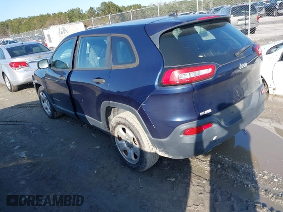 2015 Jeep Cherokee Sport with VIN 1C4PJLAB2FW547371, listed as a IAAI auction lot 41588682 with 135,640 mi miles. Bid and sale history available at carsss.com. Image 3.