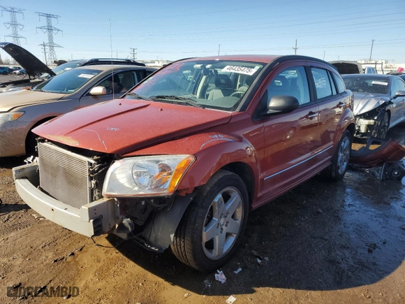 2007 Dodge Caliber R/T with VIN 1B3HE78K47D153293, listed as a Copart auction lot 46435475 with 73,048 mi miles and Salvage Title. Bid and sale history available at carsss.com. Image 1.
