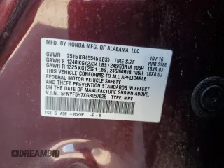 2016 Honda Pilot EX-L with VIN 5FNYF5H7XGB057625, listed as a Copart auction lot 44849425 with 161,941 mi miles and Salvage Title. Bid and sale history available at DreamBid. Image 13.