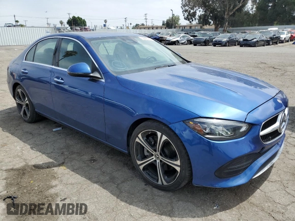 2022 Mercedes-Benz C 300 with VIN W1KAF4GB5NR058602, listed as a Copart auction lot 52290185 with 81,003 mi miles and Salvage title. Bid and sale history available at DreamBid. Image 4.