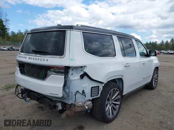 2022 Jeep Grand Wagoneer Series I with VIN 1C4SJVEJ4NS123980, listed as a IAAI auction lot 42232770 with 59,074 mi miles and . Bid and sale history available at DreamBid. Image 4.