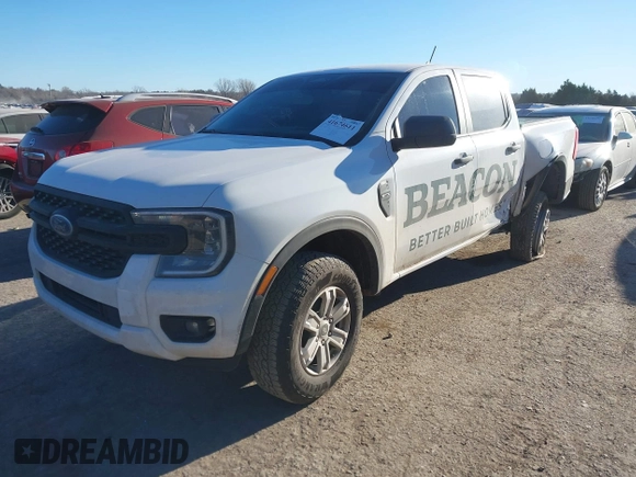 2024 Ford Ranger XL with VIN 1FTER4BH7RLE27371, listed as a IAAI auction lot 41674611 with 17,766 mi miles. Bid and sale history available at carsss.com. Image 2.