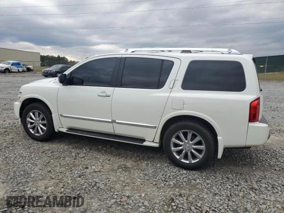 2010 Infiniti QX56 with VIN 5N3ZA0NE7AN901169, listed as a Copart auction lot 46459555 with 210,210 mi miles and Salvage Title. Bid and sale history available at DreamBid. Image 2.