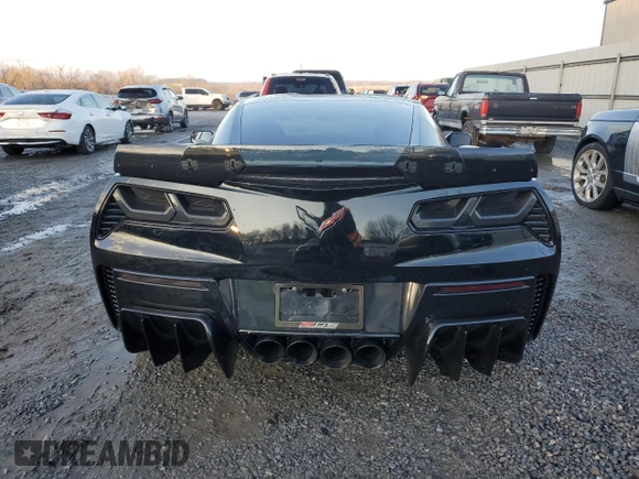 2017 Chevrolet Corvette Z06 1LZ with VIN 1G1YP2D66H5600182, listed as a Copart auction lot 86970554 with 38,326 mi miles and Salvage Title. Bid and sale history available at carsss.com. Image 6.