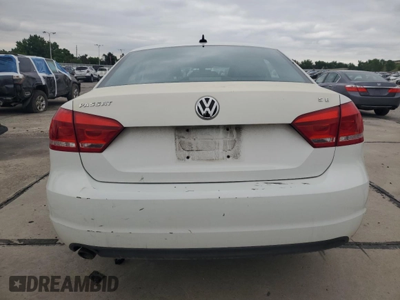 2012 Volkswagen Passat SE с VIN 1VWBP7A39CC096748, выставлен на аукционе Copart как лот 58834415 с пробегом 189 119 миль миль и На запчасти • Non repairable. История ставок и продаж доступна на DreamBid. Изображение 6.
