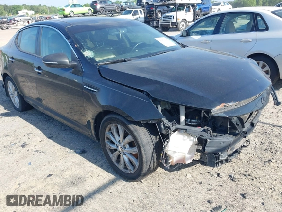 2014 Kia Optima EX with VIN 5XXGN4A70EG277871, listed as a IAAI auction lot 42183248 with 128,300 mi miles and . Bid and sale history available at carsss.com. Image 1.