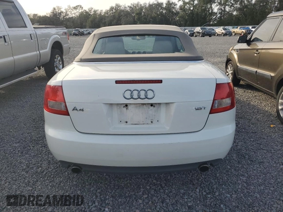 2005 Audi A4 1.8T with VIN WAUAC48H15K008484, listed as a Copart auction lot 87363524 with 121,381 mi miles and Salvage Title. Bid and sale history available at carsss.com. Image 6.