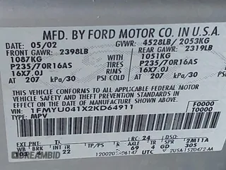 2002 Ford Escape XLT Choice с VIN 1FMYU041X2KD64911, выставлен на аукционе IAAI как лот 41590864 с пробегом 109 968 миль миль и . История ставок и продаж доступна на DreamBid. Изображение 9.