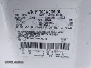 2006 Ford F-150 STX with VIN 1FTRX14WX6NA33218, listed as a IAAI auction lot 41667598 with 318,824 mi miles. Bid and sale history available at carsss.com. Image 9.