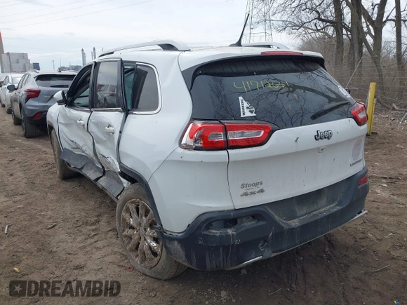2015 Jeep Cherokee Limited with VIN 1C4PJMDB7FW584076, listed as a IAAI auction lot 41712661 with 183,000 mi miles and . Bid and sale history available at DreamBid. Image 3.