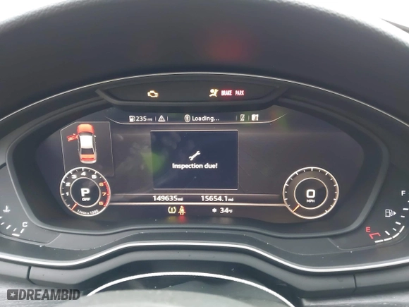 2017 Audi A4 Season of Audi ultra Premium with VIN WAUKMAF46HN056260, listed as a IAAI auction lot 41619499 with 149,635 mi miles. Bid and sale history available at carsss.com. Image 7.