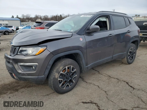 2021 Jeep Compass Trailhawk with VIN 3C4NJDDB1MT523820, listed as a Copart auction lot 45892595 with 81,406 mi miles and Salvage title. Bid and sale history available at DreamBid. Image 1.