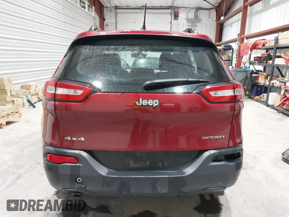 2015 Jeep Cherokee Sport with VIN 1C4PJMAB8FW719652, listed as a IAAI auction lot 41475308 with 247,960 mi miles. Bid and sale history available at carsss.com. Image 16.