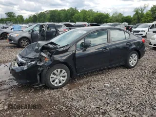 2012 Honda Civic LX с VIN 19XFB2F55CE353090, выставлен на аукционе Copart как лот 58795365 с пробегом 105 561 миль миль и Списание • Salvage title. История ставок и продаж доступна на DreamBid. Изображение 1.