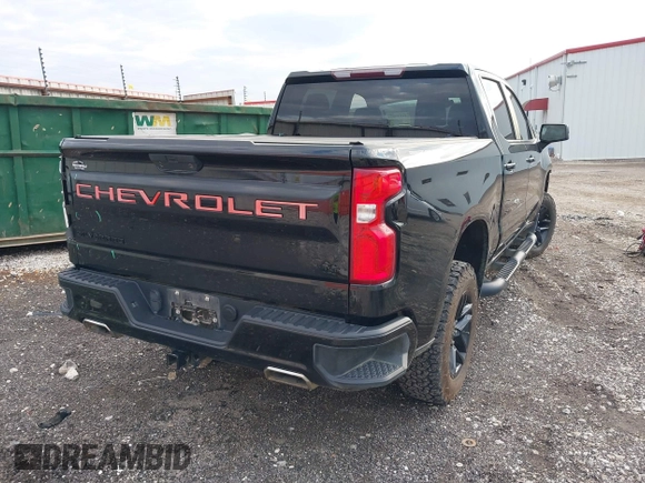 2021 Chevrolet Silverado 1500 LT Trail Boss with VIN 1GCPYFEDXMZ130455, listed as a IAAI auction lot 41140924 with 52,293 mi miles and . Bid and sale history available at DreamBid. Image 4.