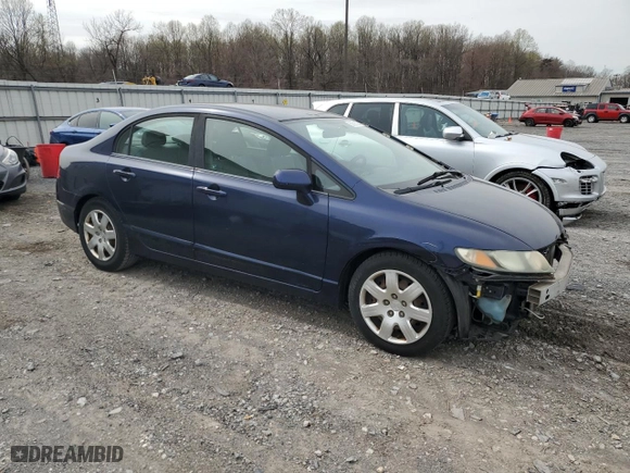 2009 Honda Civic Sdn LX with VIN 1HGFA16539L029487, listed as a Copart auction lot 50591325 with 148,902 mi miles and Salvage Title. Bid and sale history available at carsss.com. Image 4.