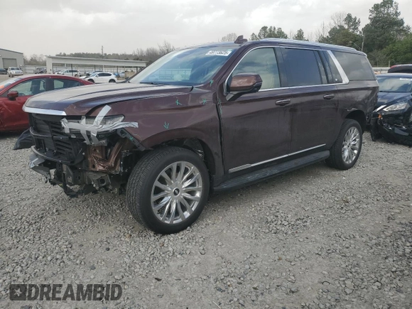 2023 Cadillac Escalade ESV 4WD Premium Luxury with VIN 1GYS4KKL8PR504649, listed as a Copart auction lot 49773625 with 15,046 mi miles and Salvage Title. Bid and sale history available at carsss.com. Image 1.