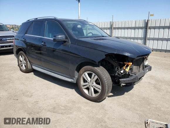 2015 Mercedes-Benz M 350 with VIN 4JGDA5JB2FA499071, listed as a Copart auction lot 62532565 with 91,704 mi miles and Salvage title. Bid and sale history available at DreamBid. Image 4.