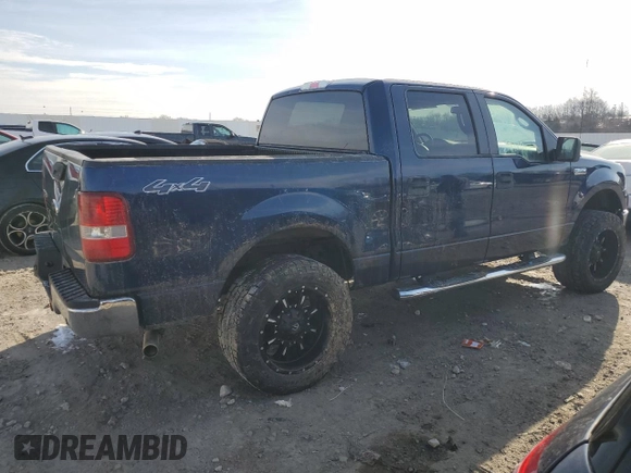 2008 Ford F-150 XL with VIN 1FTRW14W28FB58584, listed as a Copart auction lot 46130185 with 206,861 mi miles and Salvage Title. Bid and sale history available at carsss.com. Image 3.