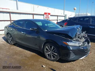 2022 Nissan Maxima SV with VIN 1N4AA6CV3NC507577, listed as a IAAI auction lot 41388922 with 54,244 mi miles. Bid and sale history available at carsss.com. Image 1.